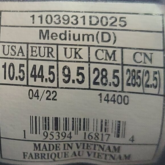 Brooks Ghost 15 Men's Size US 10.5D Blue Athletic Running Sneakers  1103931D025 - Picture 11 of 11